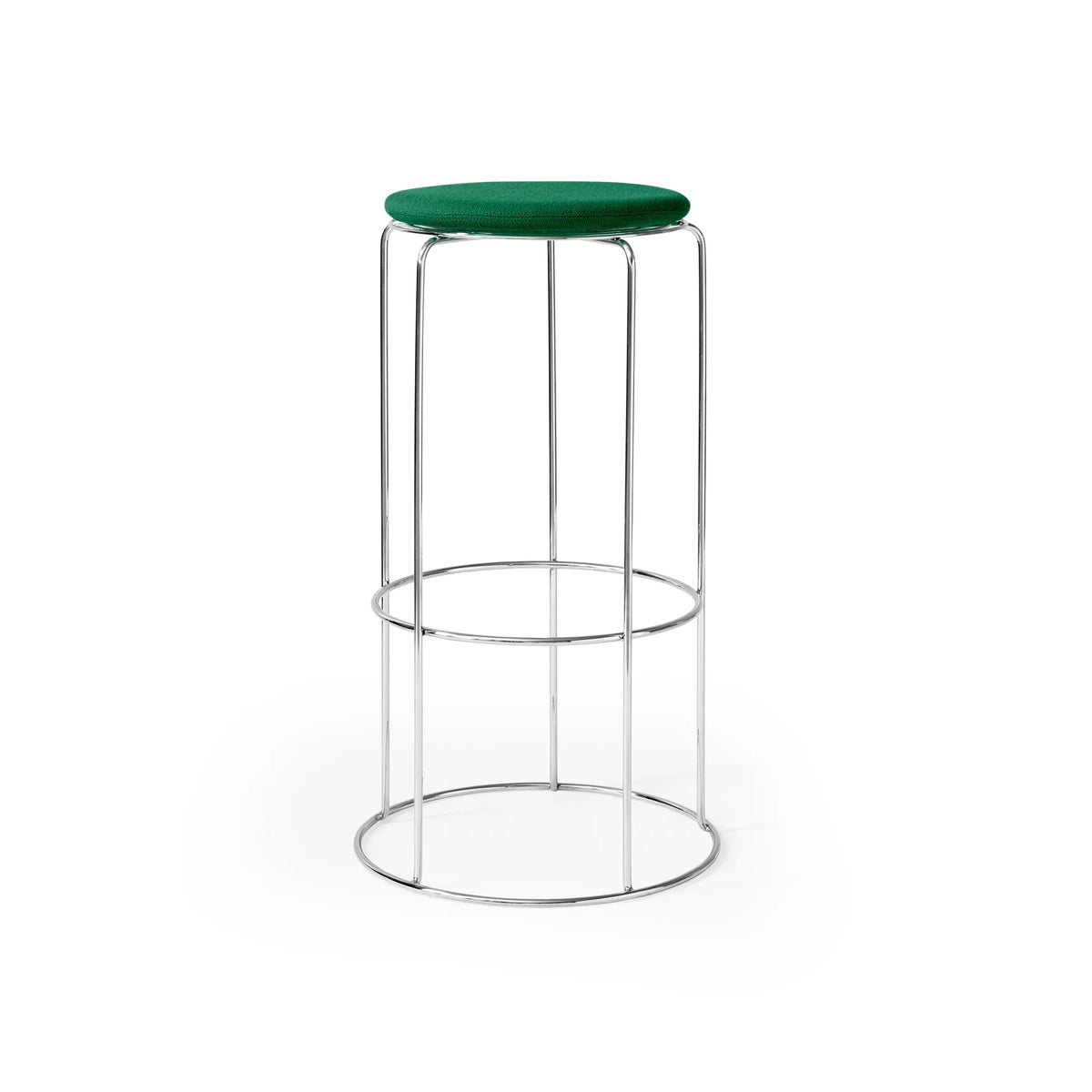Wire VP16 Bar Stool - Stainless Steel/Fabric 3 (Hallingdal 944)-1