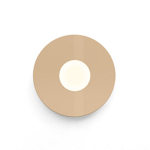 Disc and Sphere W03 Pill Box 38 Wall Lamp - Brass/White