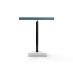 Tube With Triangle D01 Table Lamp - White/Blue/Black