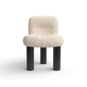 Botolo 2867 High Armchair - Black/Fabric T5 (Bloom 02)