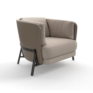 Cradle 3825 Armchair - Leather T2 (Giada 207)/Fabric T2 (Molly 005)