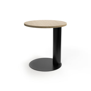 Goya 4694/T Side Table - Black/Travertino Romano