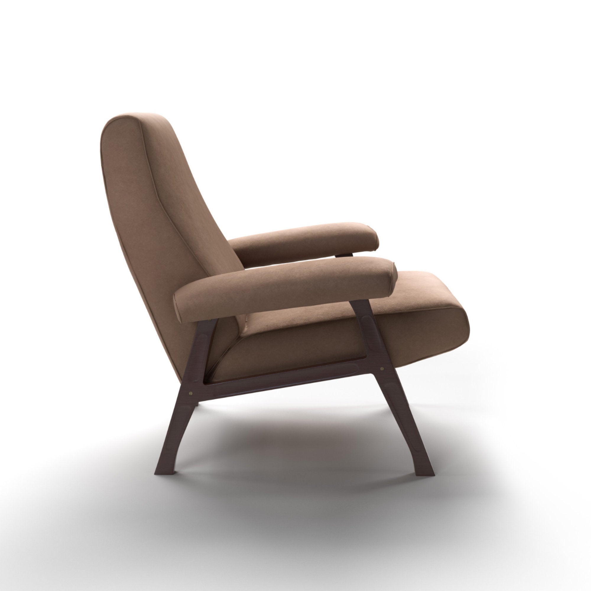 Hall 3500 Armchair - Chocolate Stained Ash/Velvet T4 (Mistral 05)-5