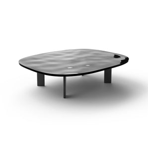 Marea 5561 Coffee Table - Black/Baked Fume Glass