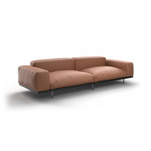 Naviglio 4904 Sofa - Graphite/Wenge/Leather Super (Perla 01)