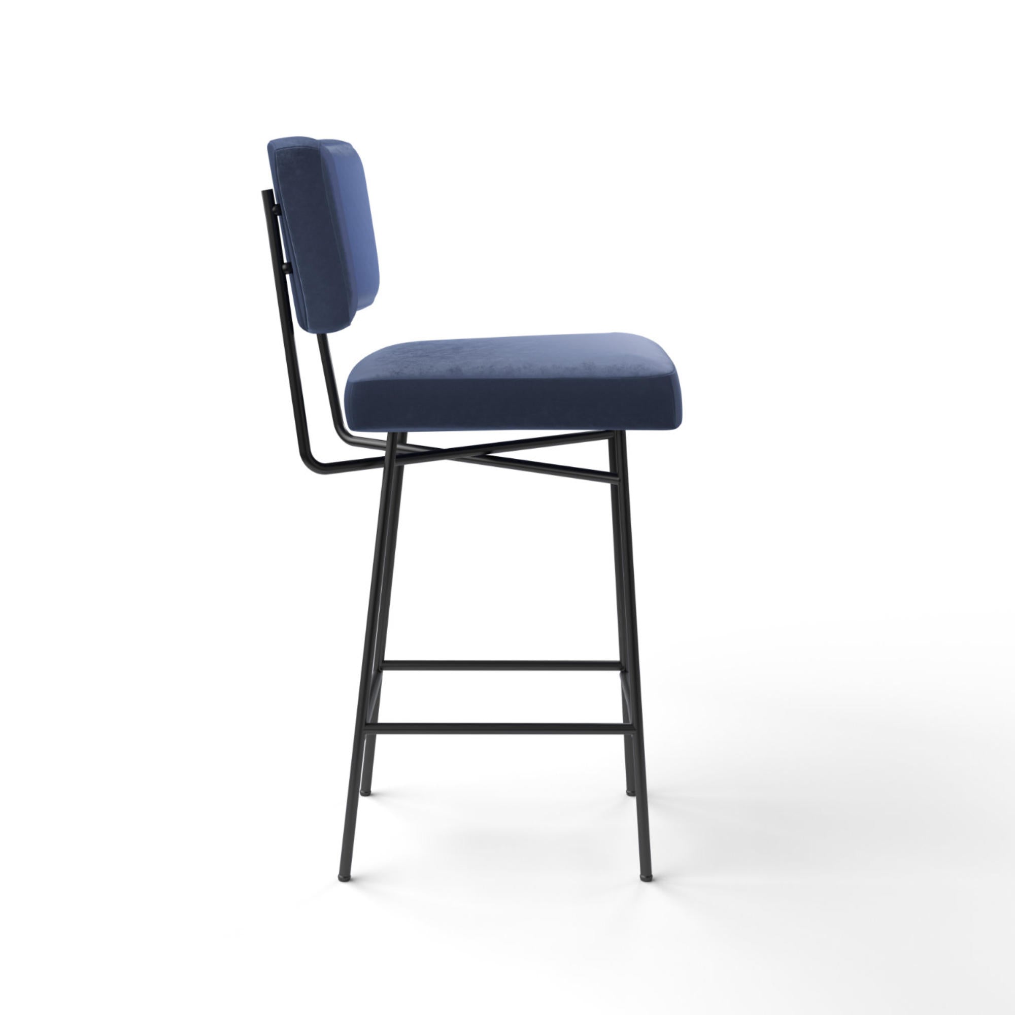 Orfeo 4682 Bar Stool - Velvet T4 (Mistral 58)-4