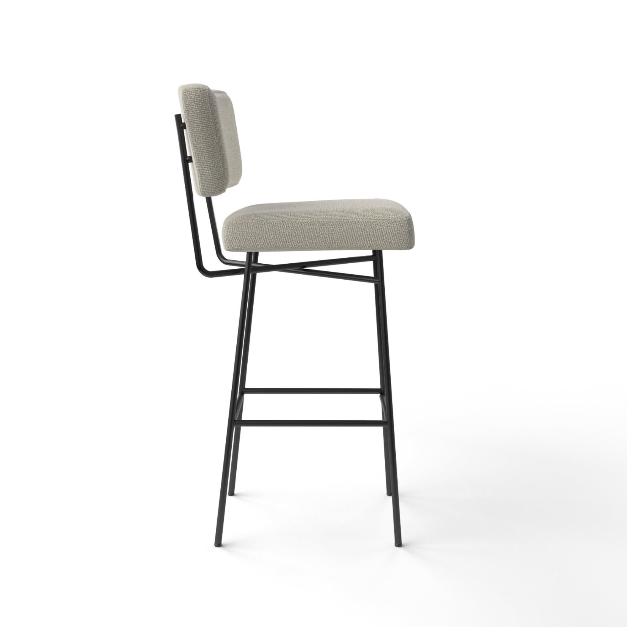 Orfeo 4682 High Barstool - Fabric T2 (Cabas 154)-4