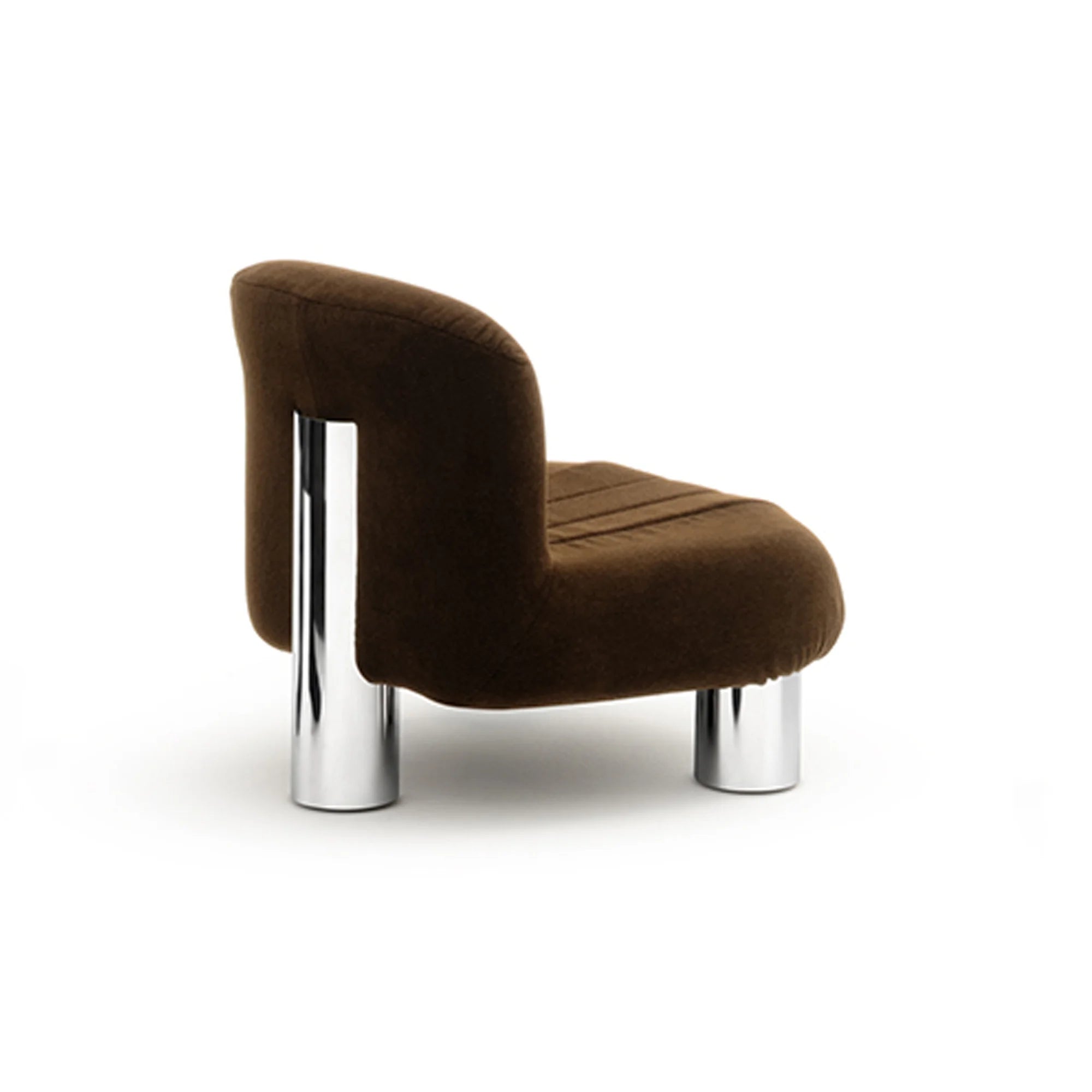 Botolo 2865 Low Armchair - Chromed/Fabric T5 (Alpaca 602)-2