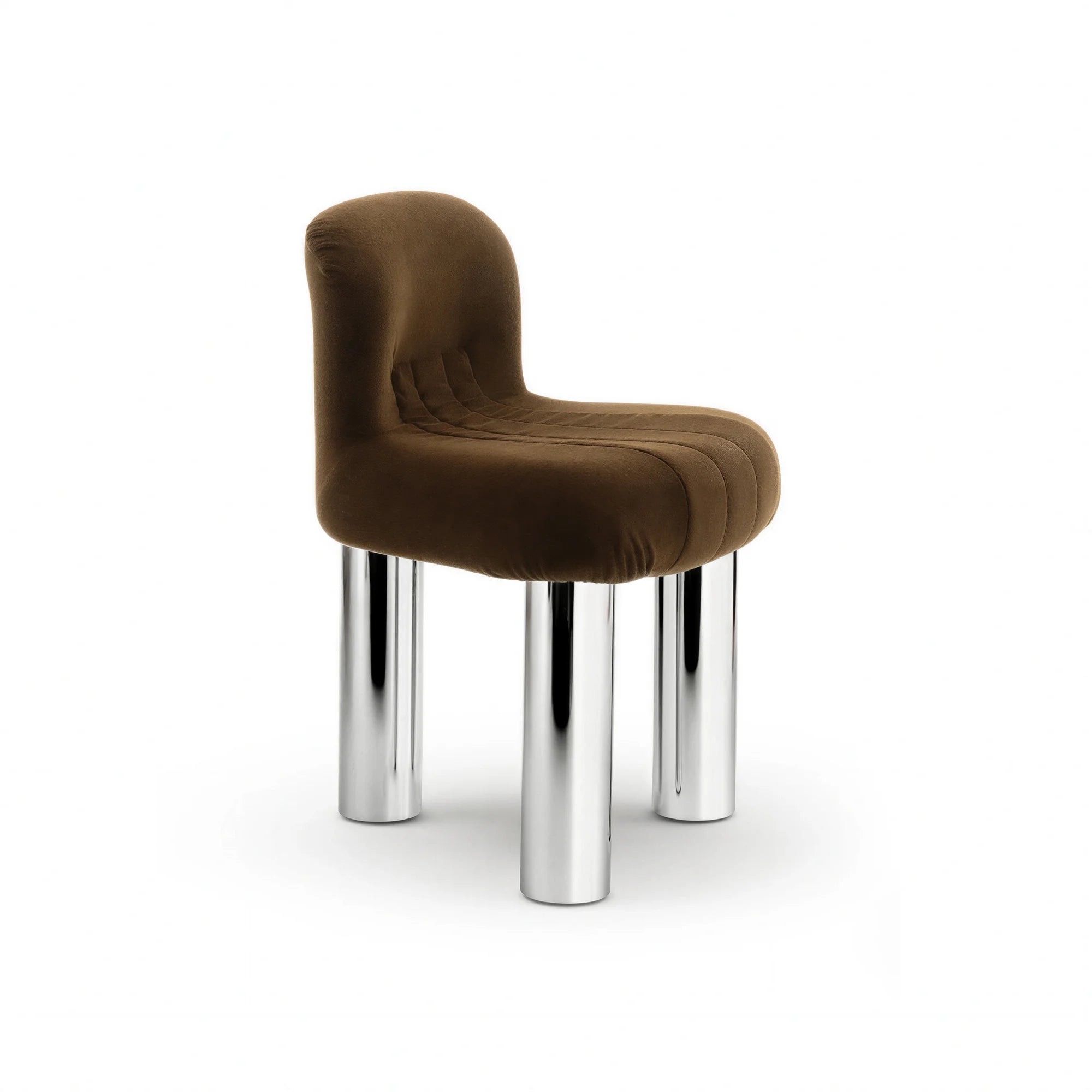 Botolo 2867 Dining Chair - Chromed/Fabric T5 (Alpaca 602)-1
