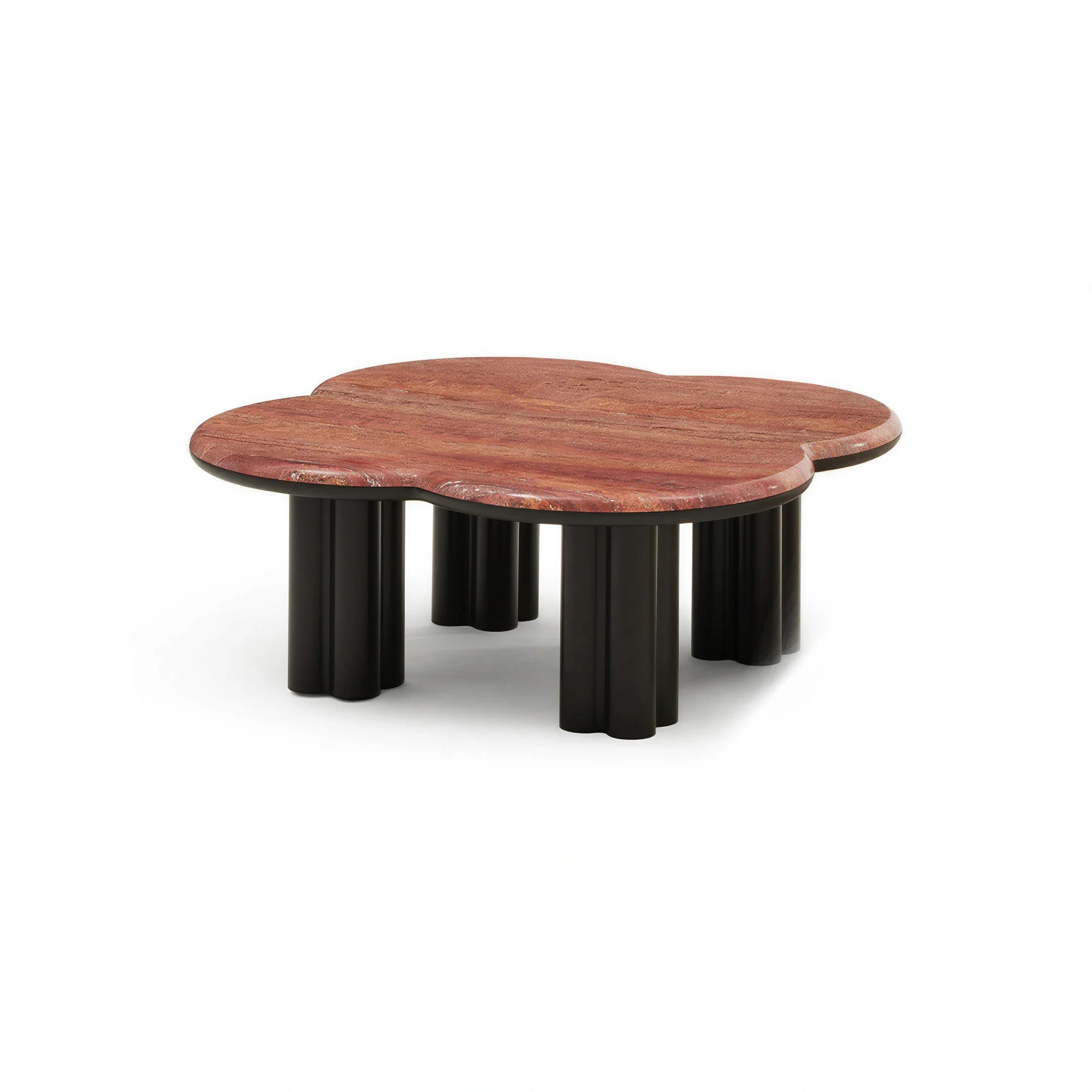 Treboli 5620/T Coffee Table - Black/Travertino Rosso-1