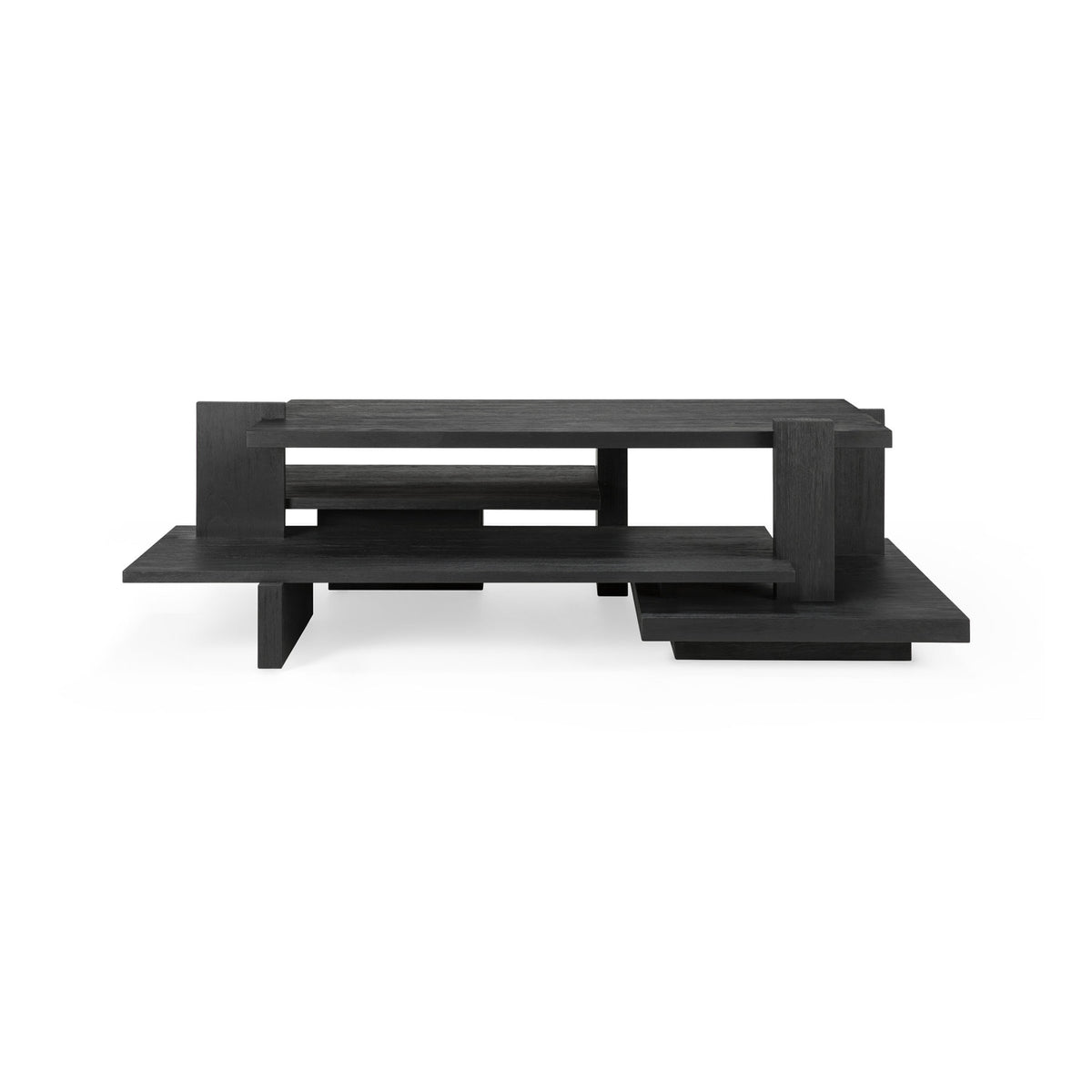 Abstract Coffee Table – 140x85x41 / Wood (Varnished Teak Black)-3