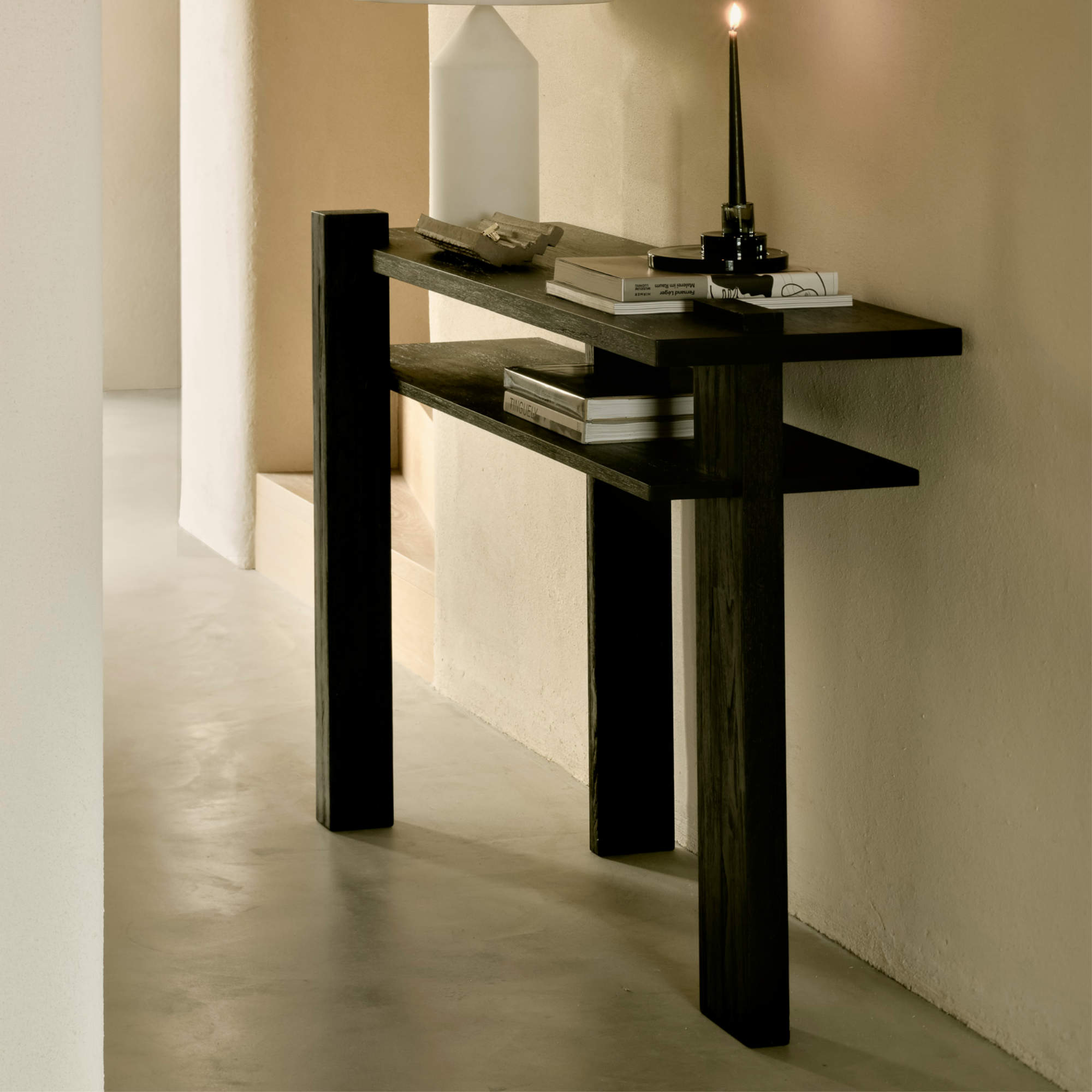 Abstract 10121 Console - Varnished Teak Black-2