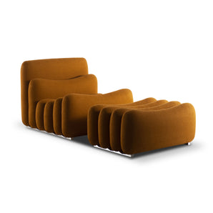 Additional System Lounge Chair with Ottoman - Fabric D (Dionea 07)