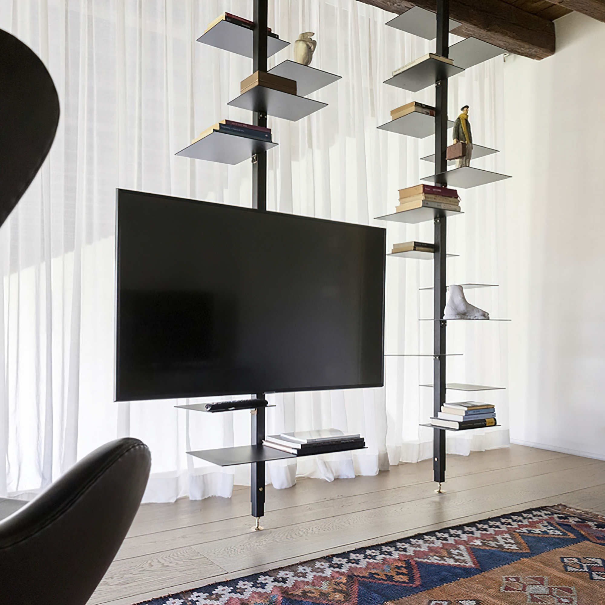 Adelaide Bookcase - Matt Black Iron-2