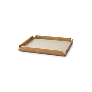 Teak Tray Square S Airy Serene Cream/Teak