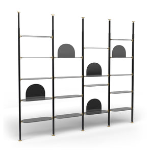 Alba 5238 Bookcase - Black/Fume