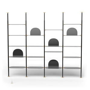 Alba 5238 Bookcase - Black/Fume