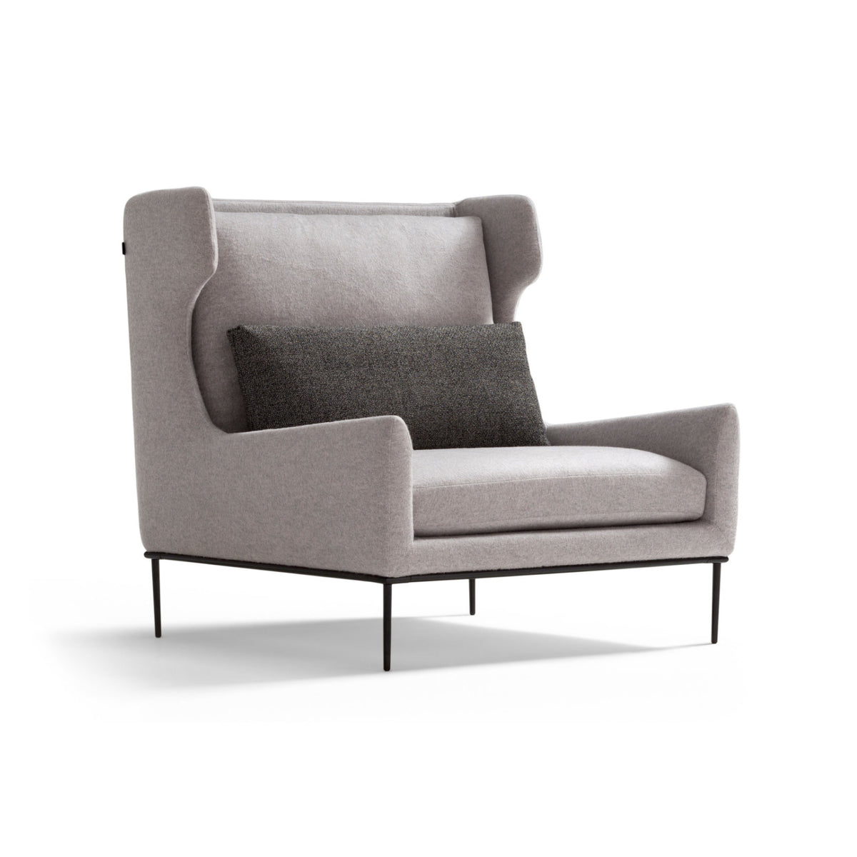 Alice Armchair – 95x109 / Metal (Ral 9005) / Fabric (Cashmere 01)-1