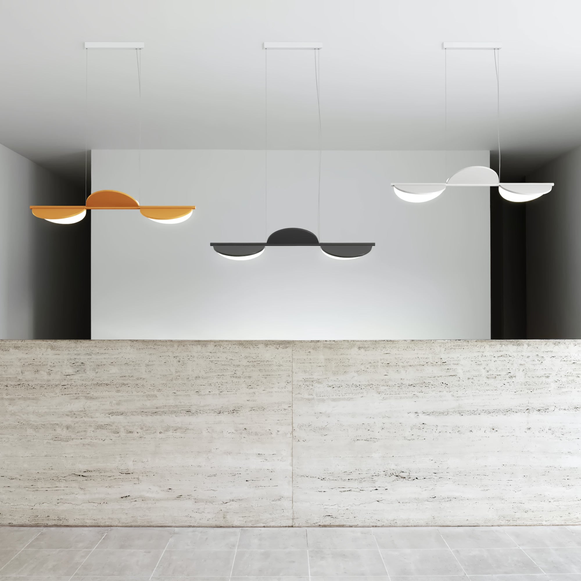 Almendra Linear S3 Pendant Lamp - Nude