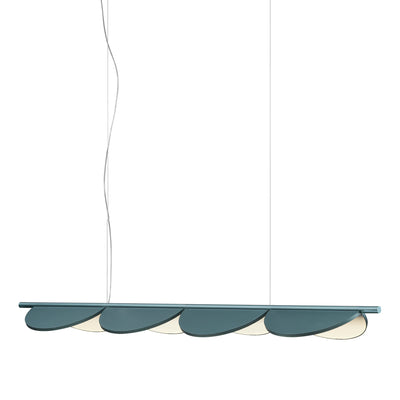 Almendra Linear S4 Pendant Lamp - Bay Blue Metallized