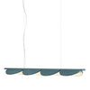 Almendra Linear S4 Pendant Lamp - Bay Blue Metallized