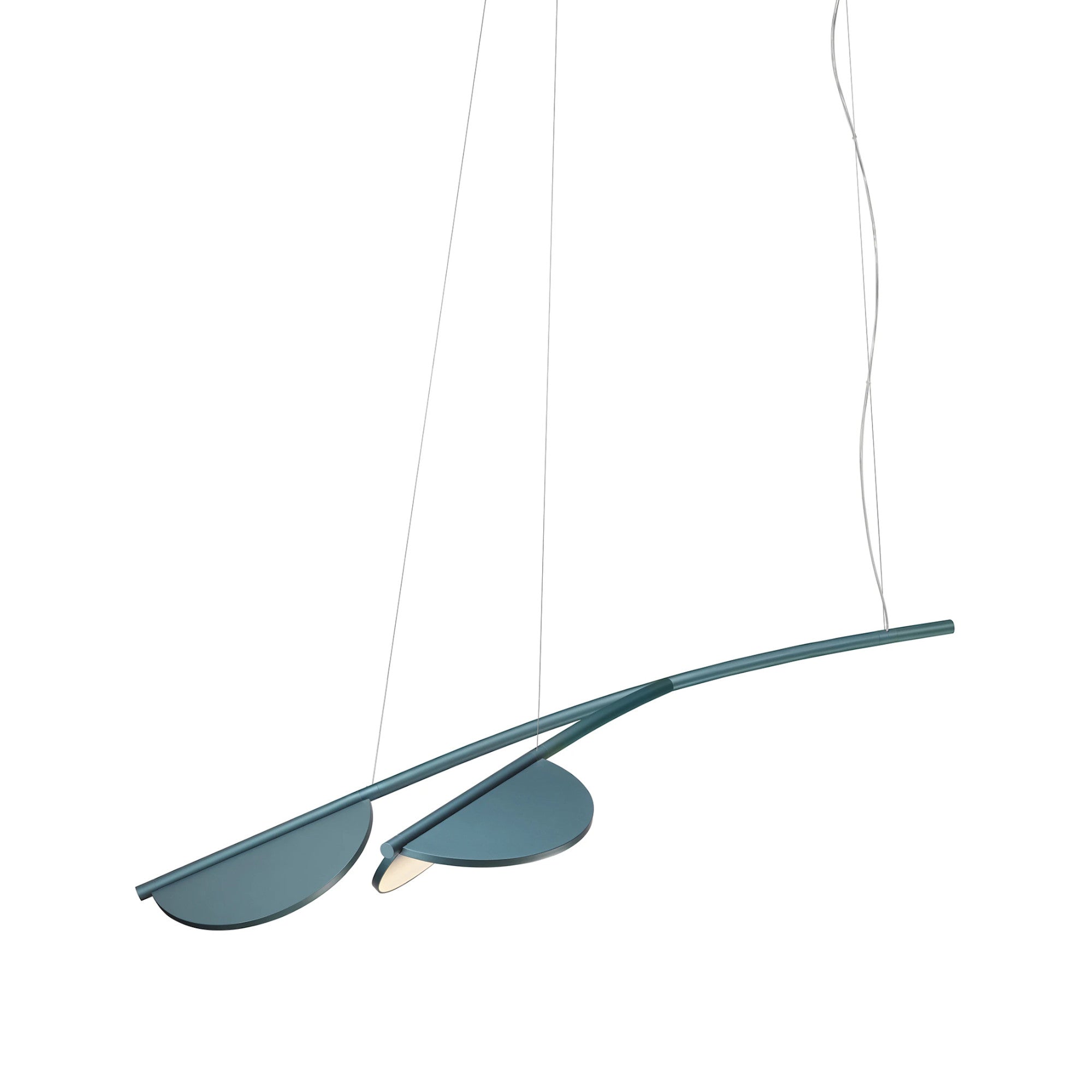 Almendra Organic Short S2 Pendant Lamp - Bay Blue Metallized