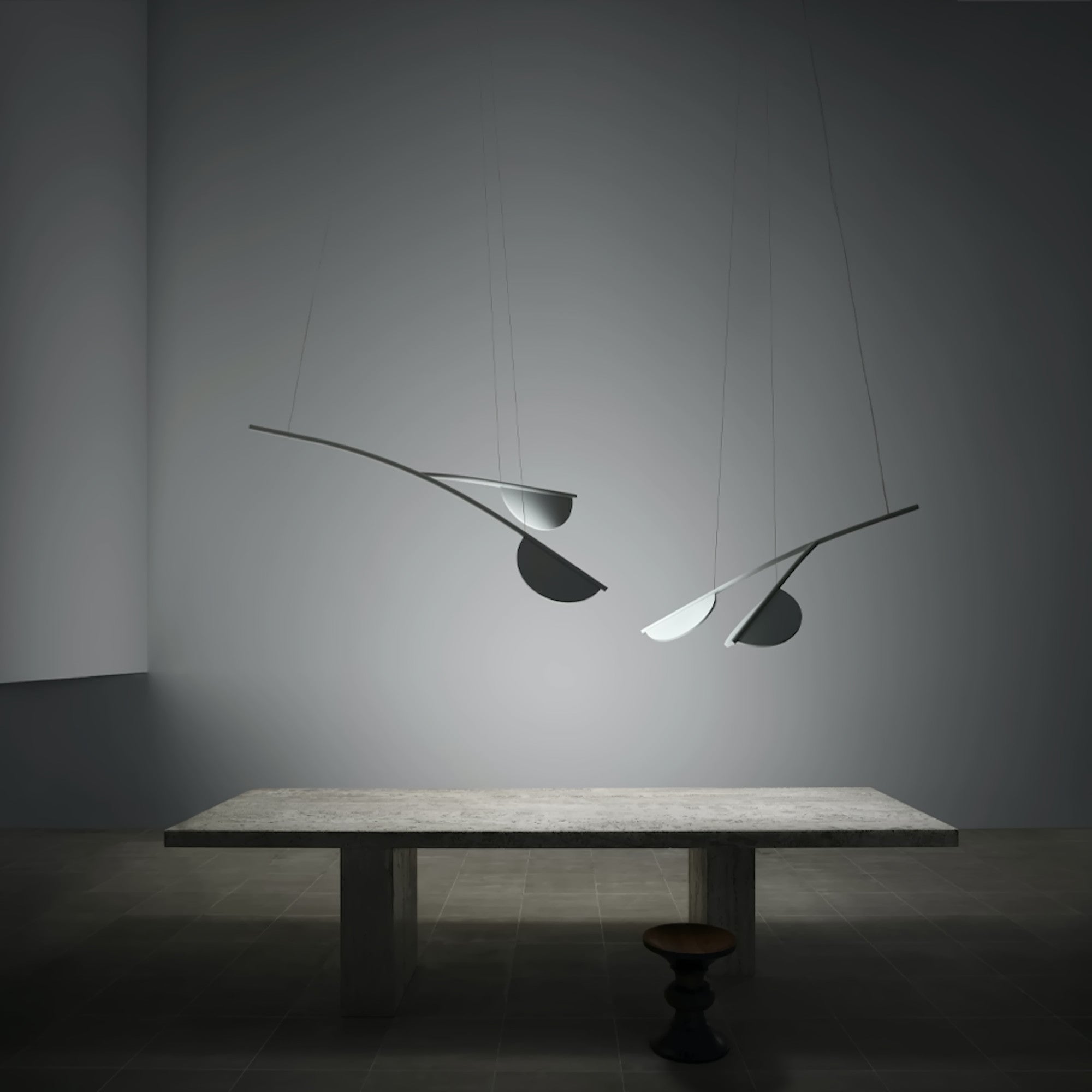 Almendra Organic Short S2 Pendant Lamp - Anthracite-3