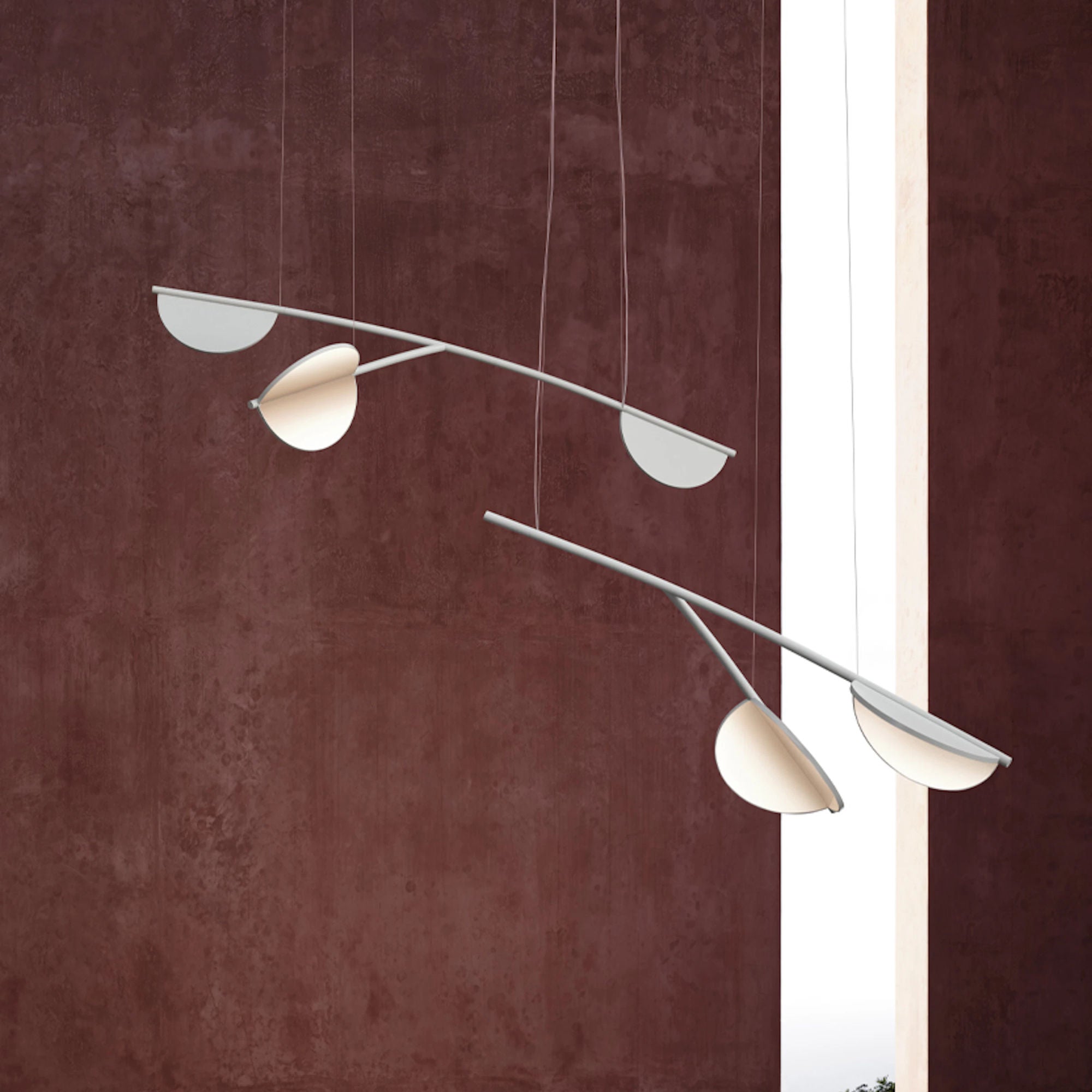 Almendra Organic Short S3 Pendant Lamp - Off White-3