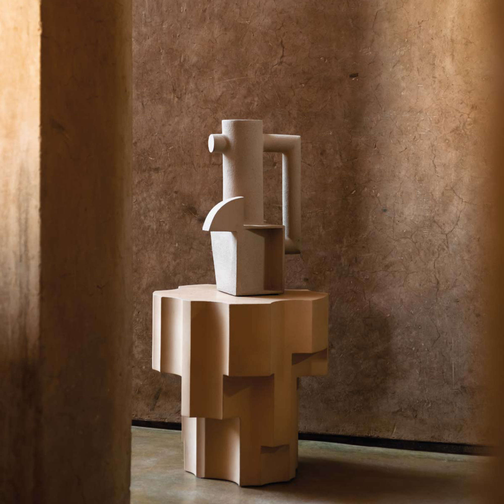 Altar 0ALTTB050 Side Table - Plaster Cement T178-6