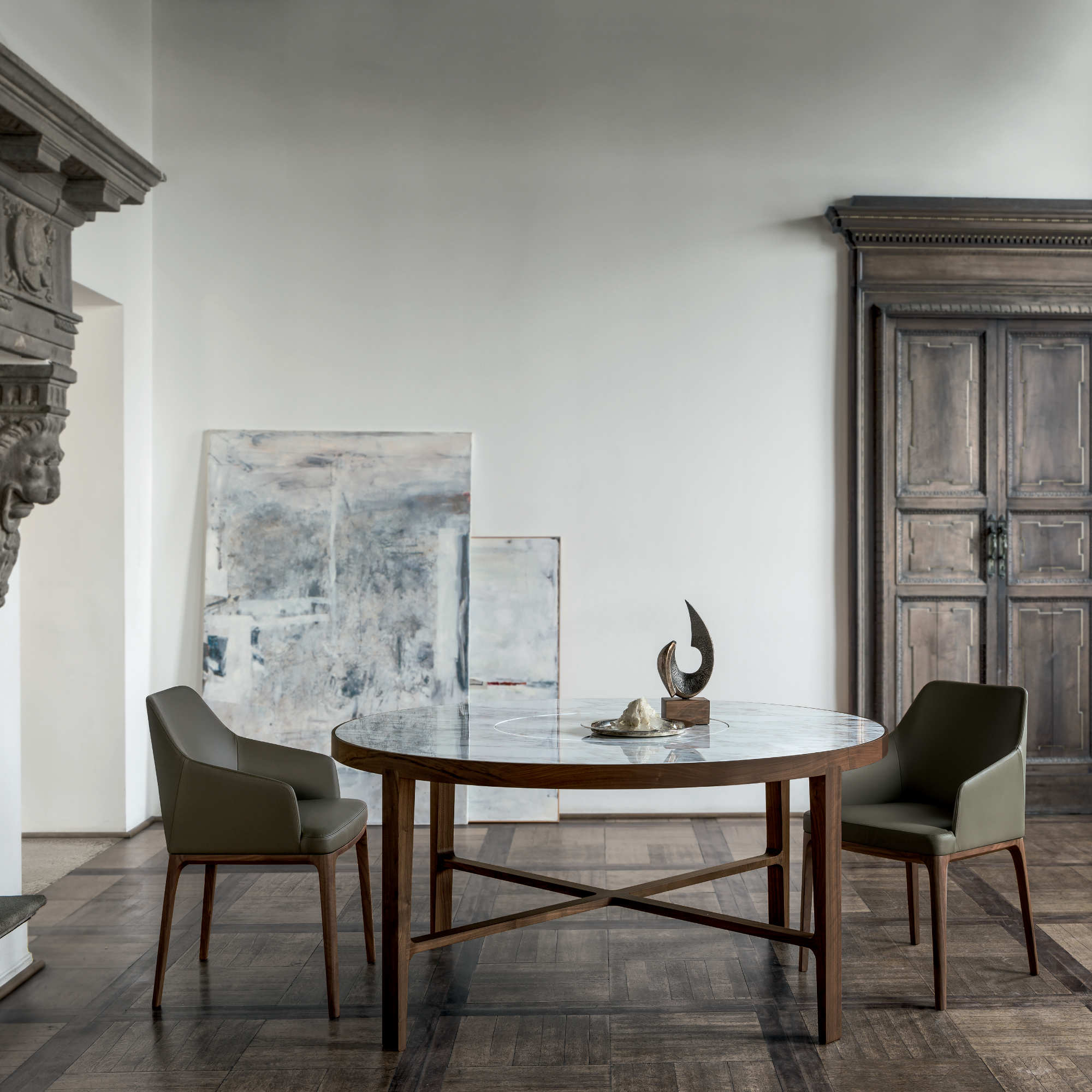 Amanda Comfort SAMC1 Dining Chair - Grey Stained Ash/Fabric (B 3330)-2