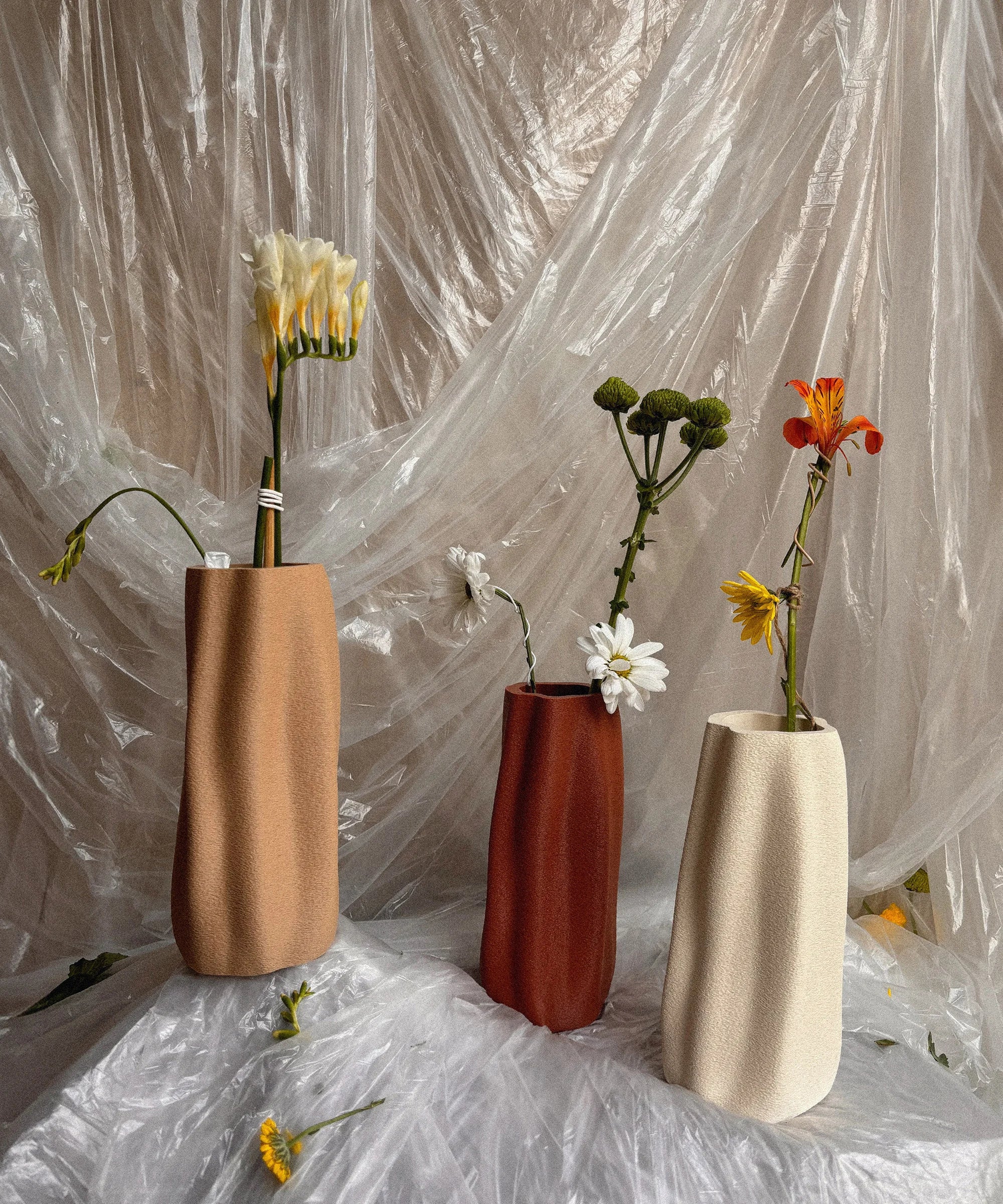 Amanitas Garden 3D Printed Tall Vase - Shell-3