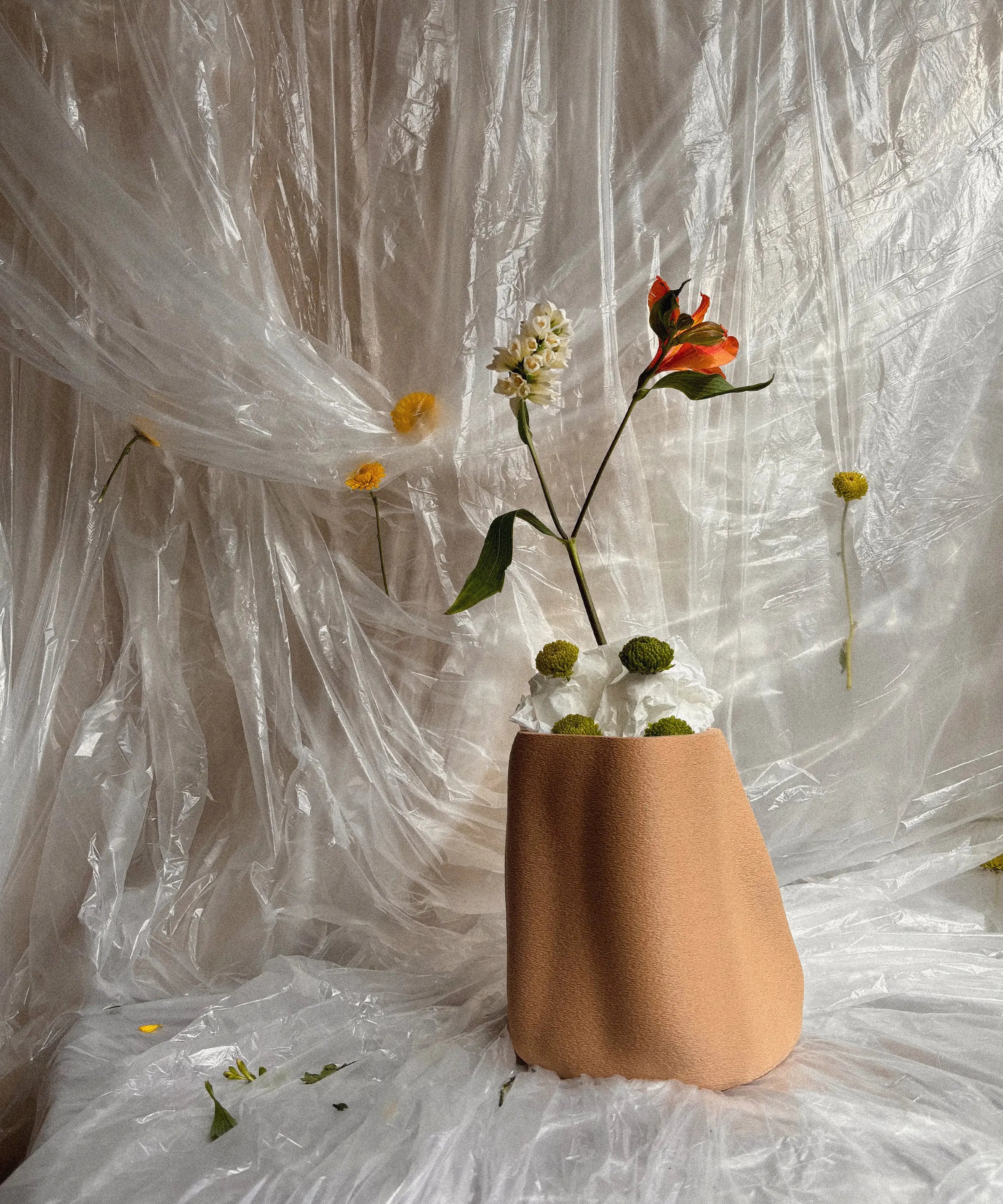 Amanitas Garden 3D Printed Wide Vase - Shell-3
