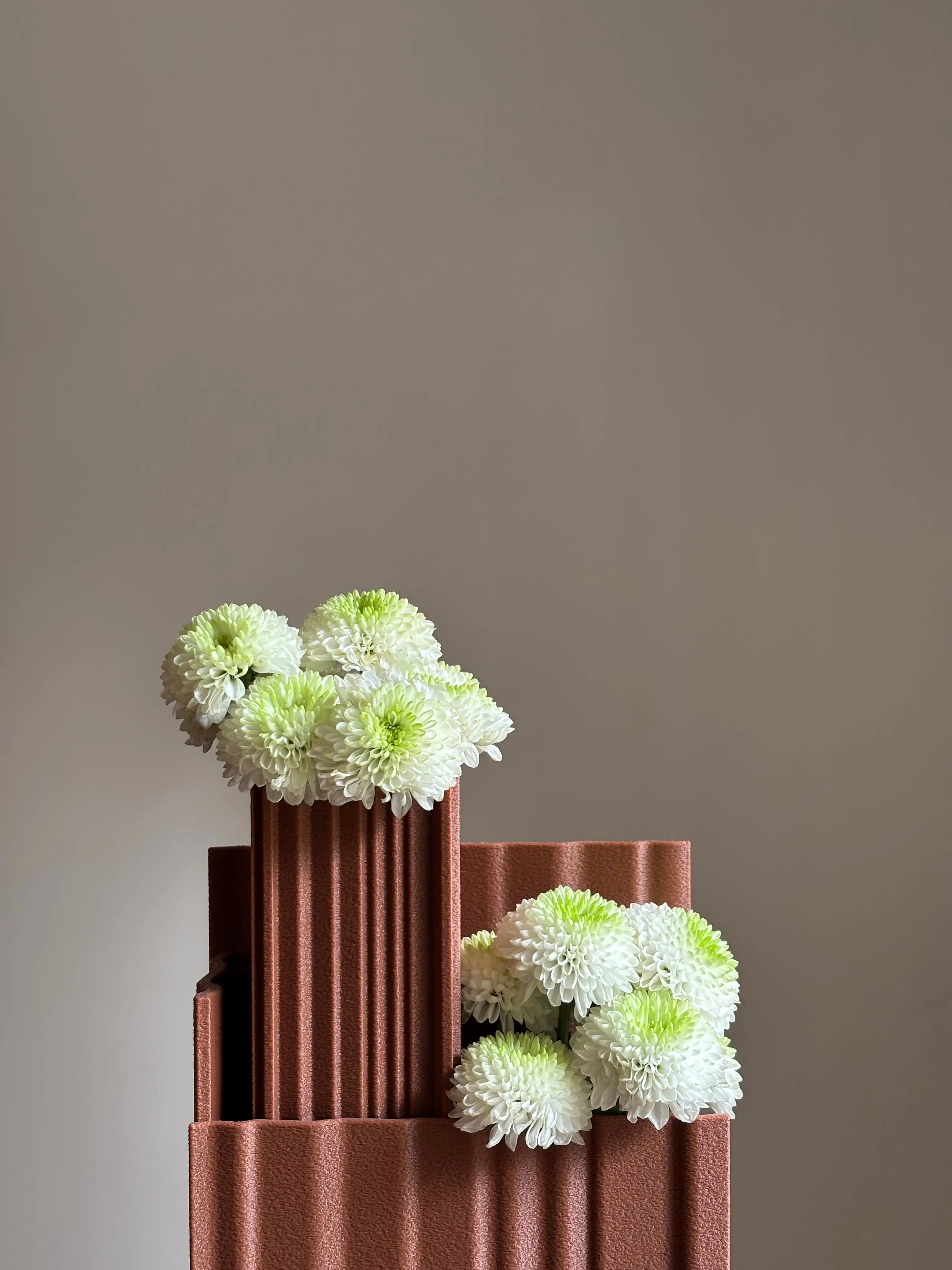 Hiko 3D Printed Vase - Burnt Ochre-3