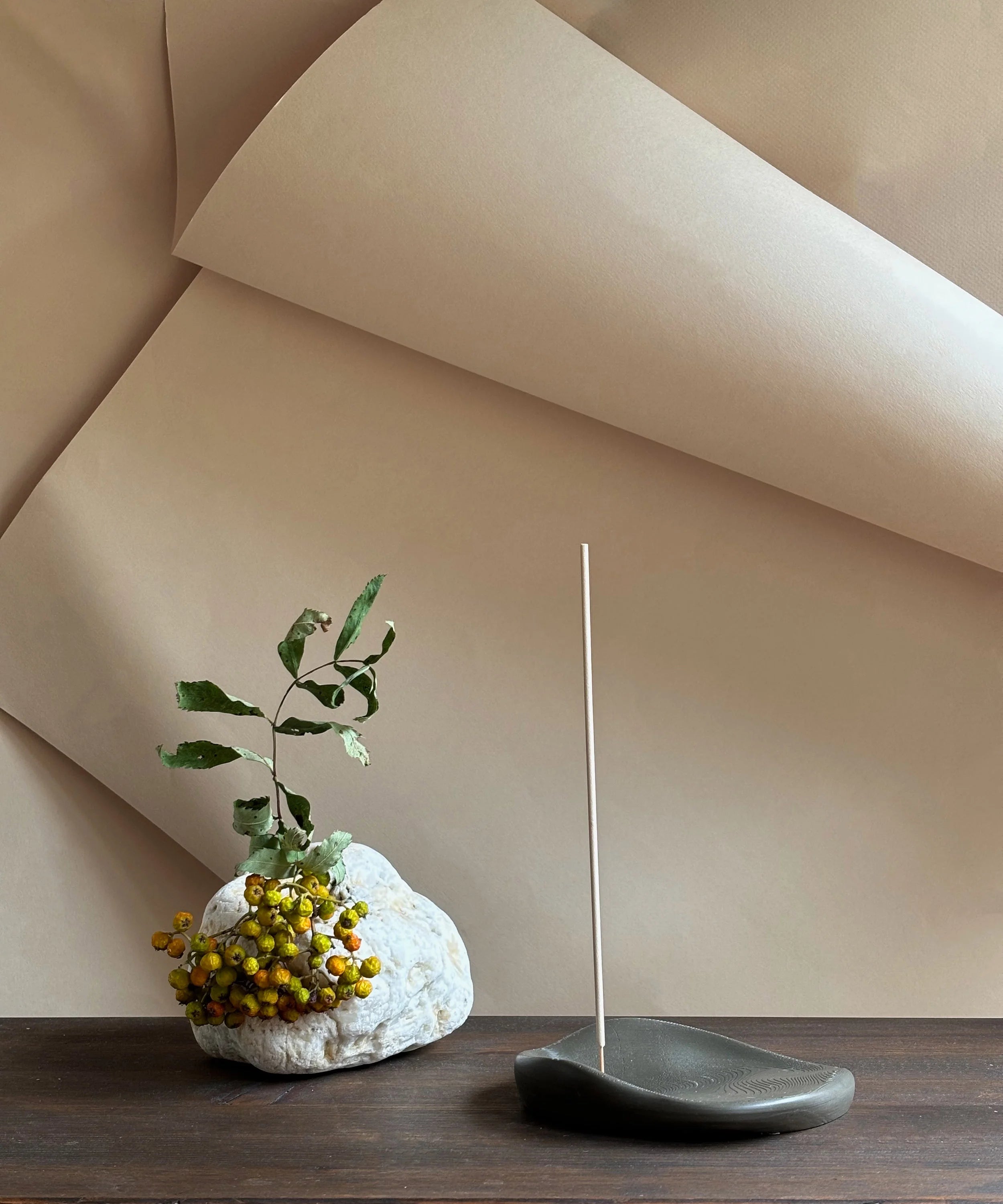 Veil Incense Holder - Burnt Ochre-3