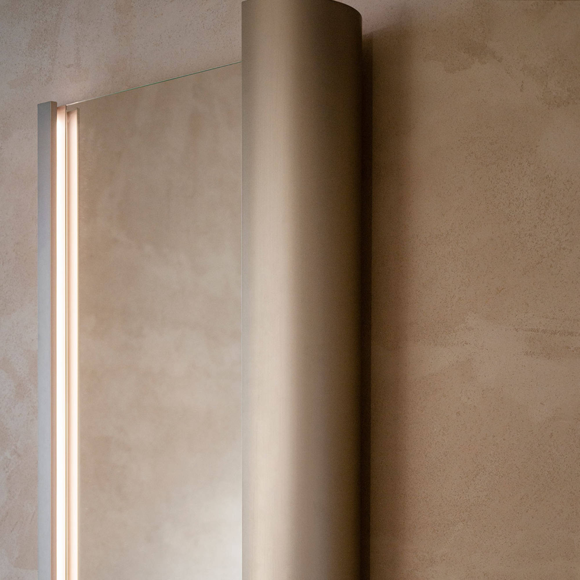 Ancora 0ANR01 Destro LED Mirror - Satin Steel