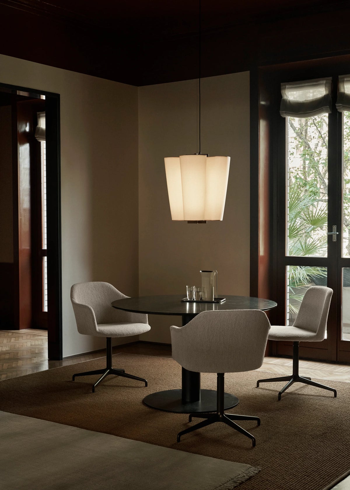 Bella SC115 Chandelier - Bronzed/Soft Canvas-4