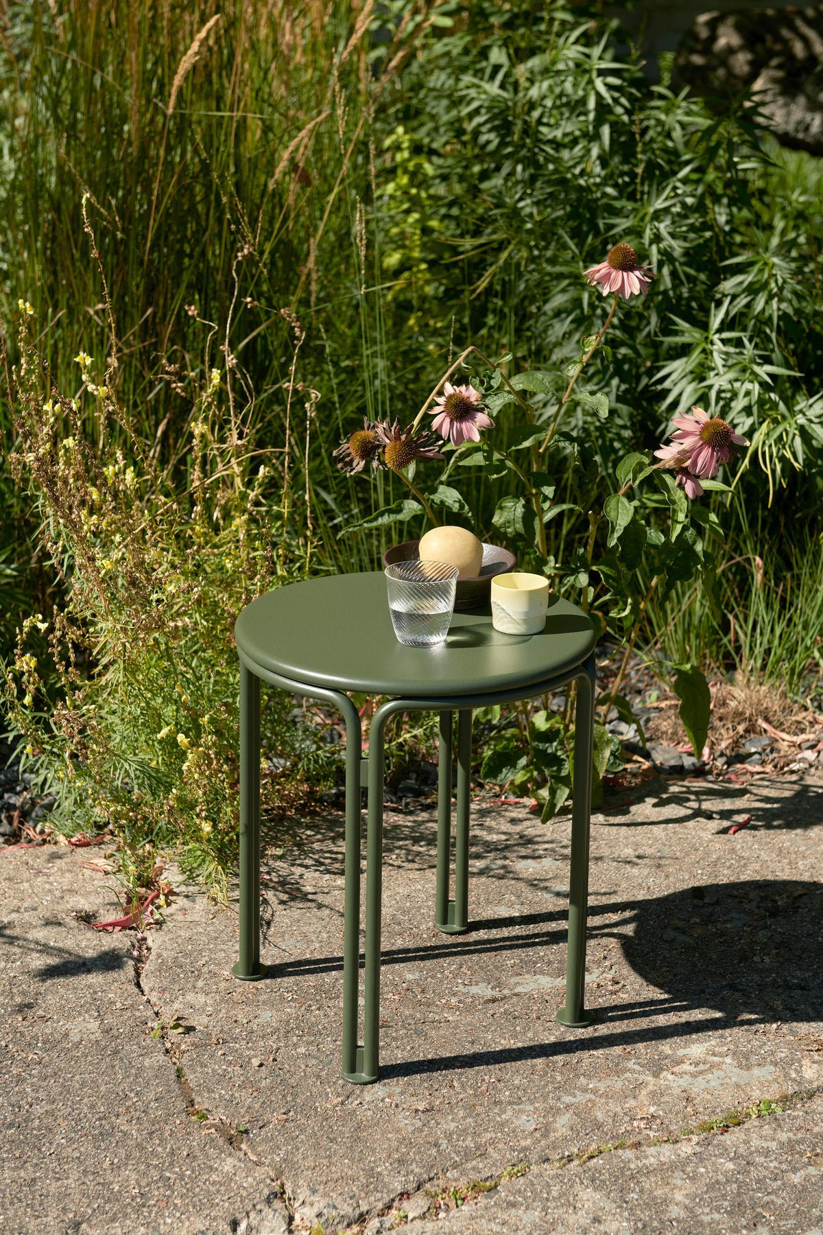 Thorvald SC102 Outdoor Side Table - Bronze Green-4