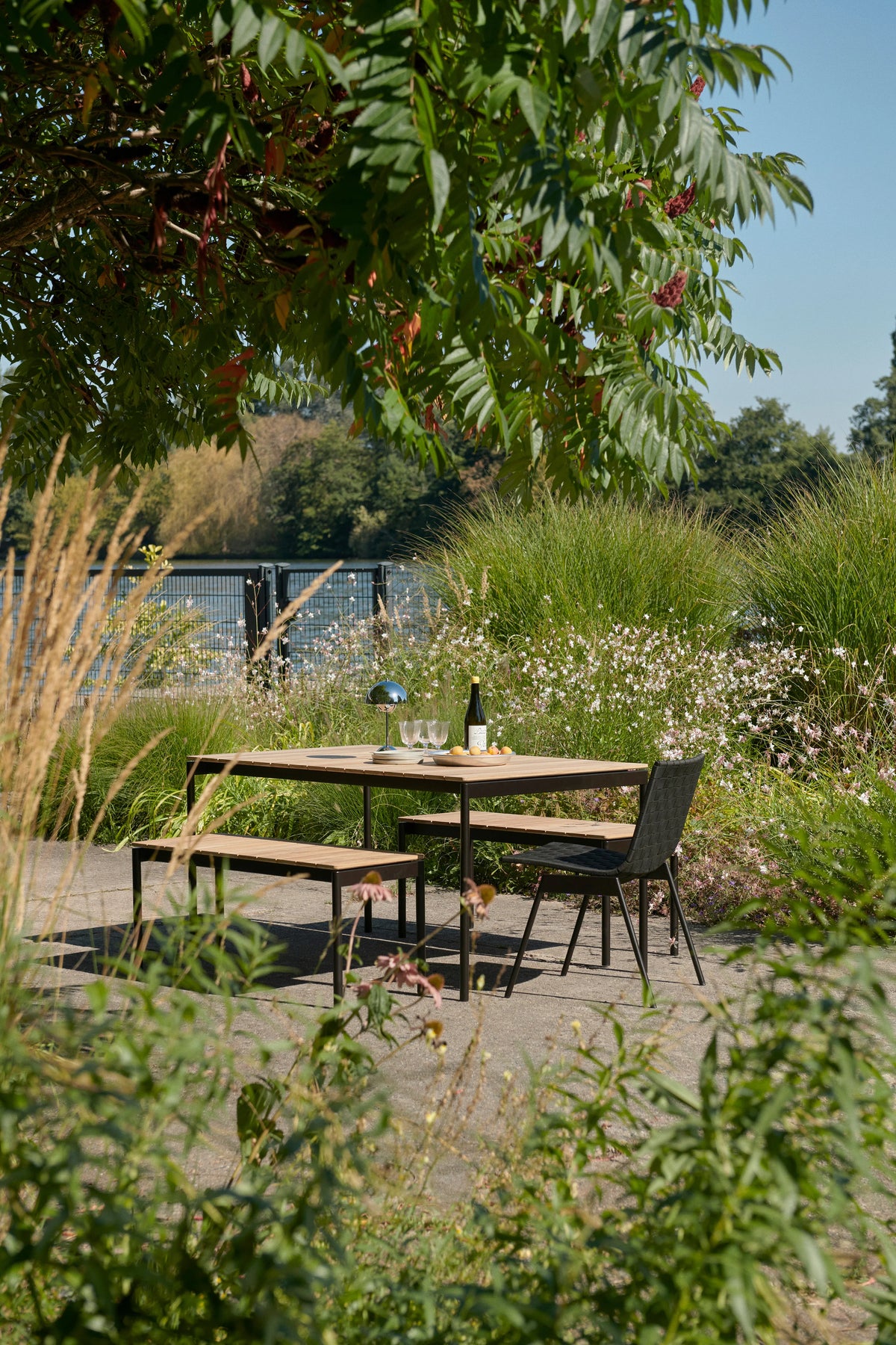 Ville AV27 Outdoor Bench - Warm Black-7