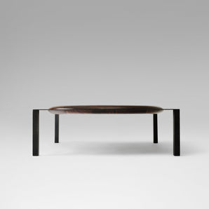 Split Coffee Table - Black Steel/Walnut