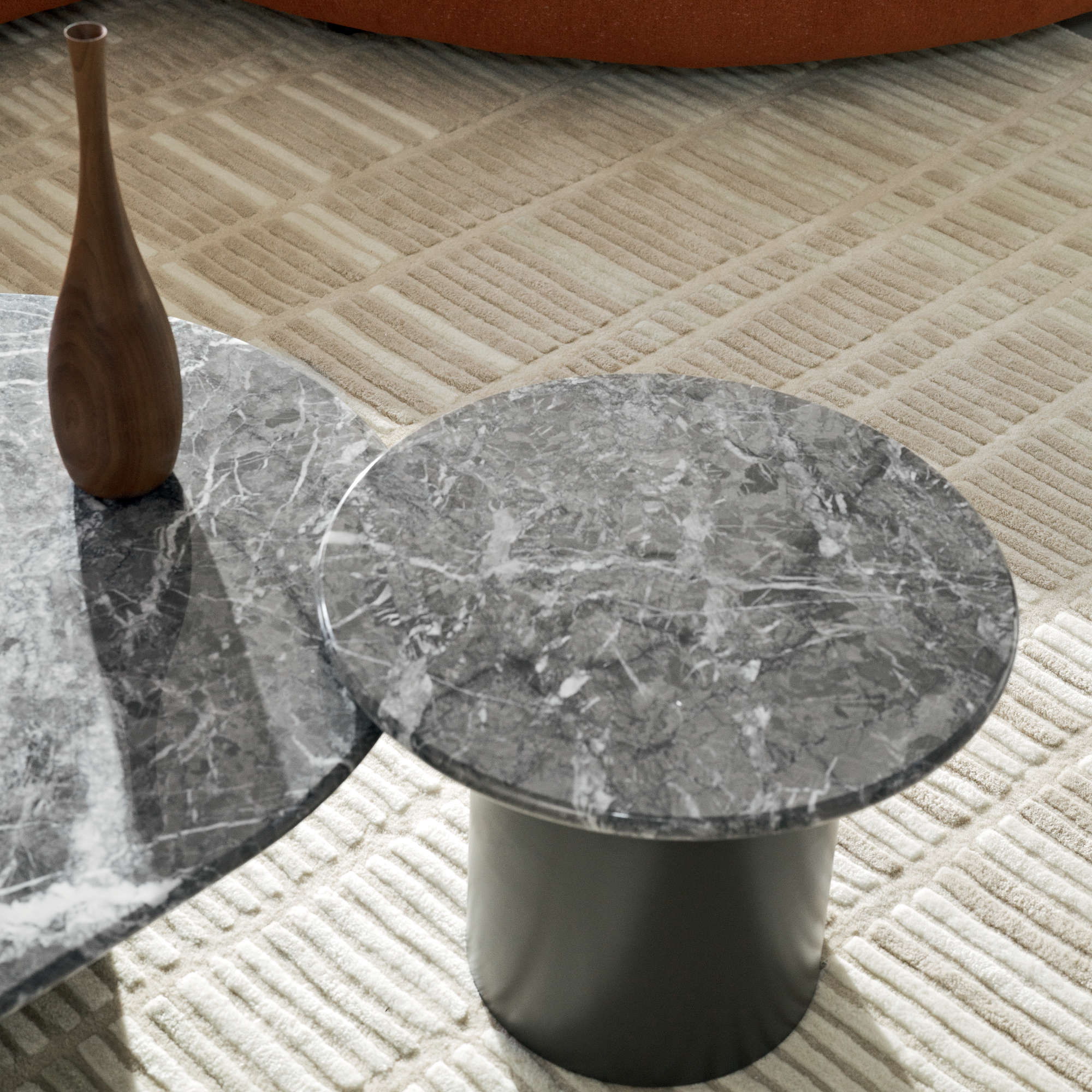 Arcade JTM10 Side Table - Carrara White Marble (MA02)-2