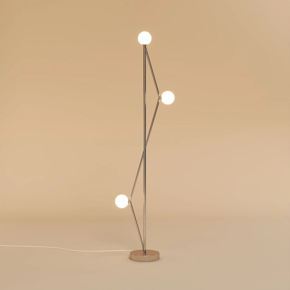 Plie 576 Floor Lamp - Nickel-3
