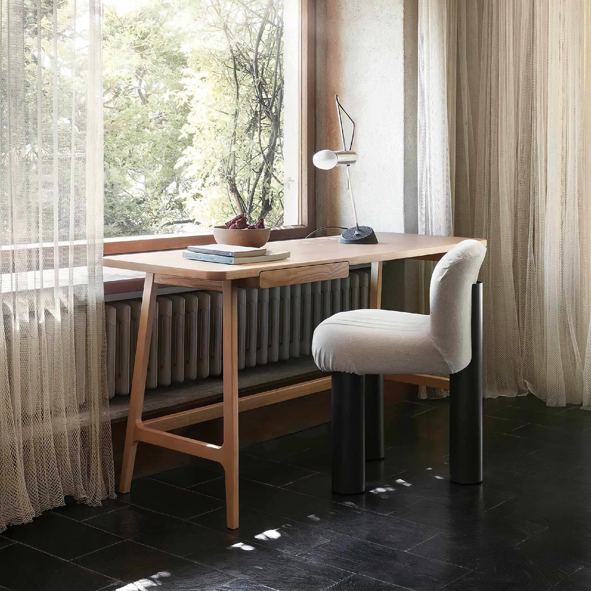 Botolo 2867 Dining Chair - Black/Fabric (Tiger Mountain 001)-2