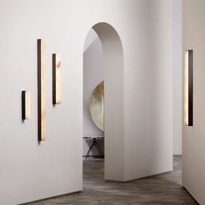 Artes 900 Wall Lamp - Antique Bronze/Honed Alabaster