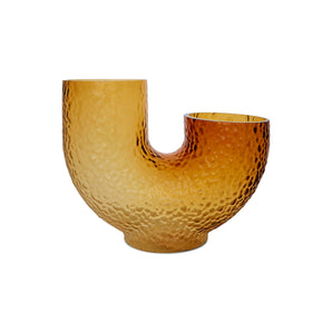 Arura Glass Vase - Medium/Amber