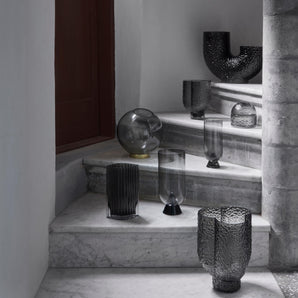 Arura Glass Vase - Medium/Black