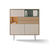 Aura 61 Bookcase - Tobacco/Stone/Forest/Ochre