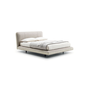 Avalon Mix 180 Bed - Leather Premium (Polar 212)/Fabric M (Malaga 01)