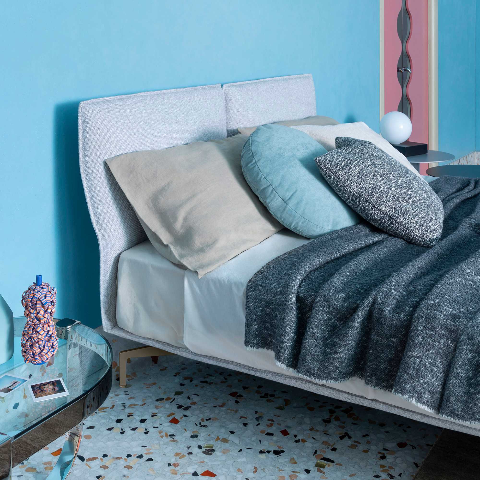 Avant Apres 180 Bed - Chrome/Fabric VIP (Avant Apres Col. 17)-4