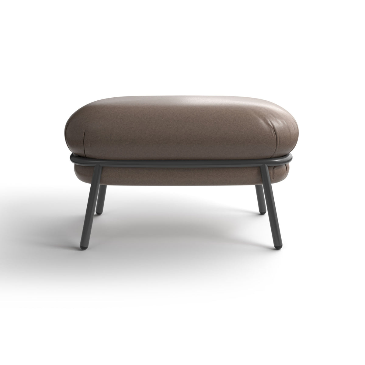 Grasso Stool – 75x36x40 / Metal (Black) / Leather S (Dream Clay S45)-3