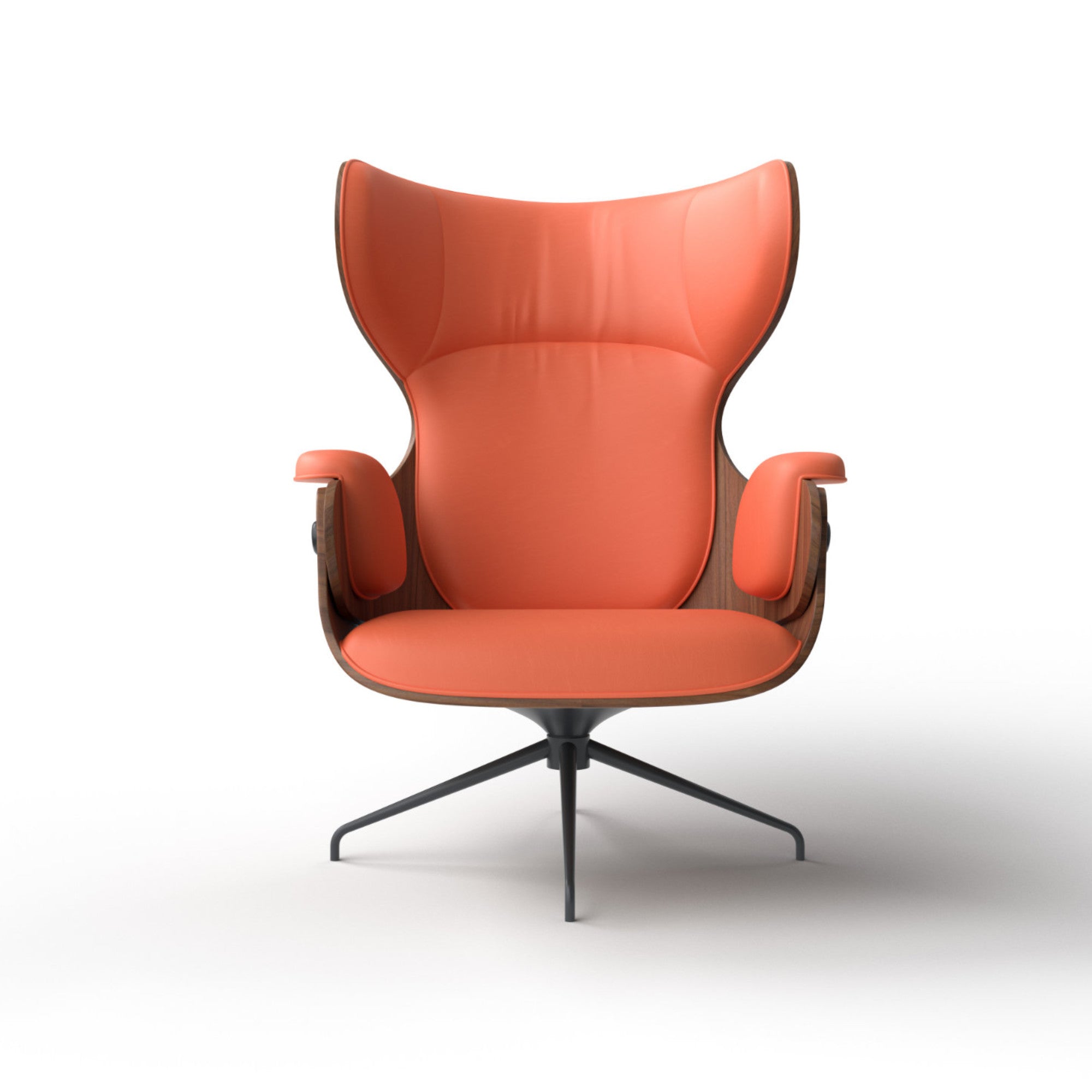 Lounger Armchair - Anthracite Grey/Walnut/Leather S (Dream Grapefruit S50)-3